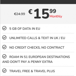 5GB Data Bundle In 51 Countries